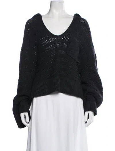 Pre-owned Jason Wu Wool V-neck Sweater In Blue