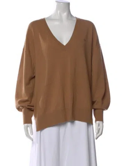 Pre-owned Jason Wu Wool V-neck Sweater In Brown