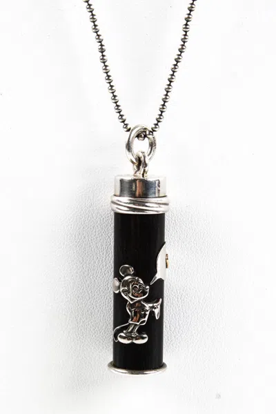 Jasper Womens Sterling Silver Yellow Gold Cartoon Mouse Pendant Necklace