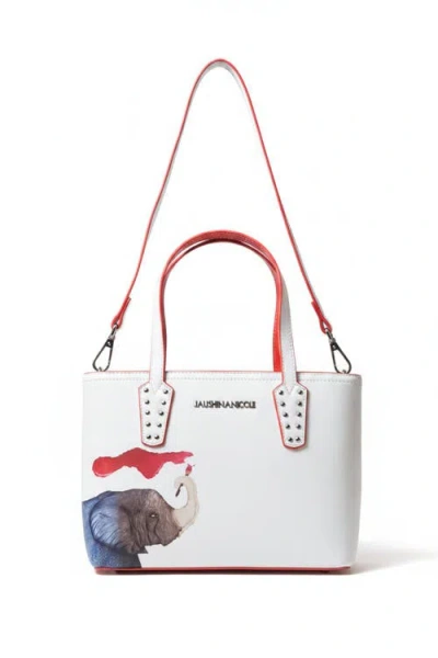 Jaushina Nicole Elle Top Handle Handbag In White