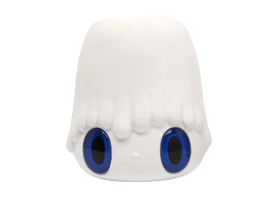 Pre-owned Javier Calleja Pot Pop Top Flower Vase White/dark Blue