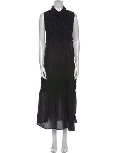 Pre-owned Javier Simorra Long Dress In Black
