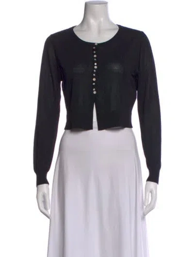 Pre-owned Javier Simorra Scoop Neck Sweater In Black