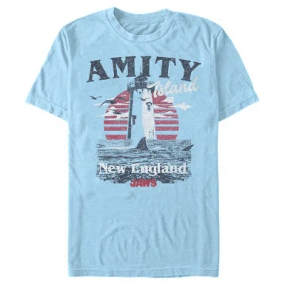 Jaws Amity Island Tourist Lighthouse  Graphic T-shirt In Blue