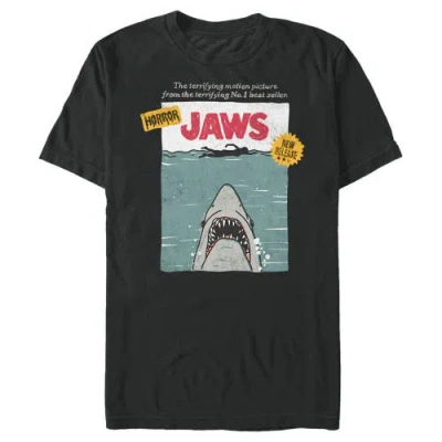 Jaws Classic Poster Sketch  Graphic T-shirt In Black