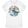 Jaws Retro Amity Island Surf Shop  Graphic T-shirt In White