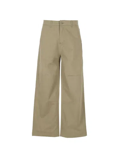 Jaws Scomodi Logo-embroidered Trousers In Green