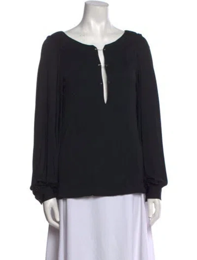 Pre-owned Jax Vintage Late 1960's - Early 1970's Blouse In Black