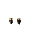 Jaxkelly Women's Gold Dip Earrings In Obsidian Point