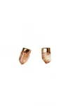Jaxkelly Women's Gold Dip Earrings In Smoky Quartz Point