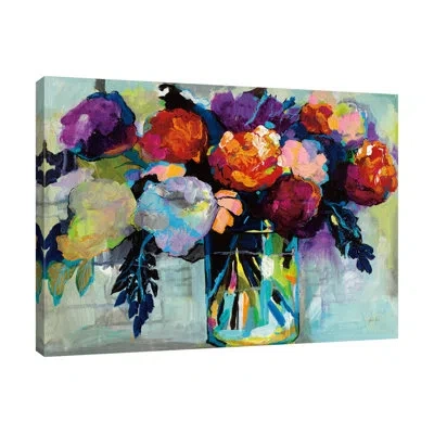 Jaxson Rea A Colorful Life By Jeanette Vertentes - Wrapped Canvas Painting In Blue;green;gray;red;orange;purple;teal B