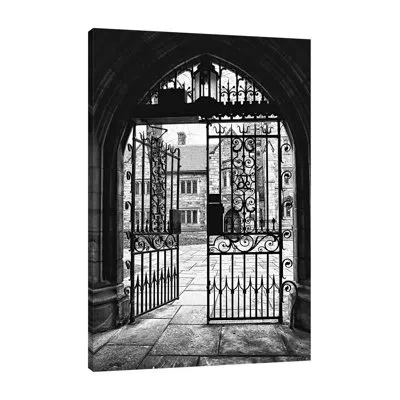 Jaxson Rea Arched Entry 1 By Sandro De Carvalho - Wrapped Canvas Print In Blue;black;red;purple;charcoal Gray;lime