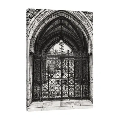 Jaxson Rea Arched Entry 6 By Sandro De Carvalho - Wrapped Canvas Print In Black;white;green;gray;charcoal Gray;sea