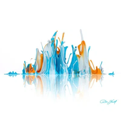Jaxson Rea "arctic Spring" By Don Farrall Graphic Art On Wrapped Canvas In Blue,organce