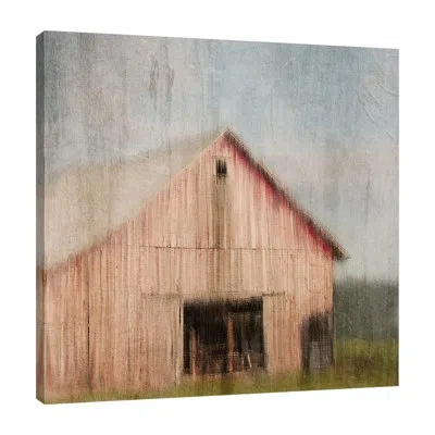 Jaxson Rea "at The Barn" Gallery Wrapped Canvas By Kimberly Allen In Blue;black;white;gray;charcoal Gray;blue