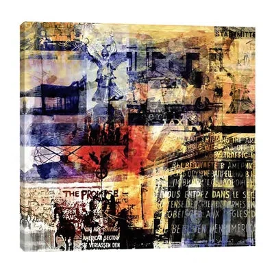 Jaxson Rea "berlin Edge I" By Sven Pfrommer Painting Print On Wrapped Canvas In Blue,red,yellow