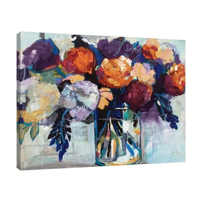 Jaxson Rea Birthday Celebration Crop Autumn By Jeanette Vertentes - Wrapped Canvas Painting In Blue;black;brown;white;gray;red;charcoal