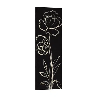 Jaxson Rea Black Floral Ii Crop By Silvia Vassileva - Wrapped Canvas Print