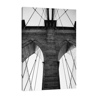 Jaxson Rea Brooklyn Walk By Sonja Quintero - Wrapped Canvas Print In Blue;black;white;gray;purple;mist Gray;t