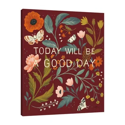 Jaxson Rea Burgundy Botanical Iv By Janelle Penner - Wrapped Canvas Graphic Art In Blue;green;gray;red;orange;purple;sky Bl