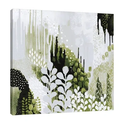 Jaxson Rea "bw Forest Ii With Green" Gallery Wrapped Canvas By Kathy Ferguson