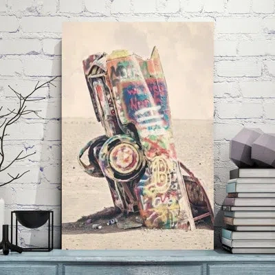 Jaxson Rea "cadillac Rach Single Car" By Ashley Davis Photographic Print On Wrapped Canvas In Beige