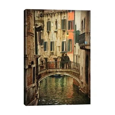 Jaxson Rea 'catching Up On The News' By Dano Photographic Print On Wrapped Canvas In Beige,black