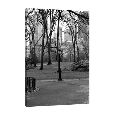 Jaxson Rea Central Park 2 By Jeff Pica - Wrapped Canvas Photograph In Blue;black;gray;red;charcoal Gray;mint G