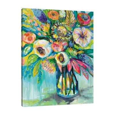 Jaxson Rea Color Burst By Jeanette Vertentes - Wrapped Canvas Painting
