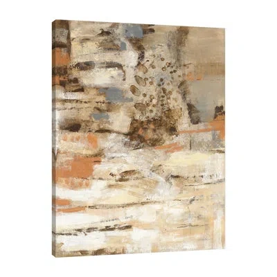 Jaxson Rea Copper And Wood Ii By Silvia Vassileva - Wrapped Canvas Print In Copper,brown