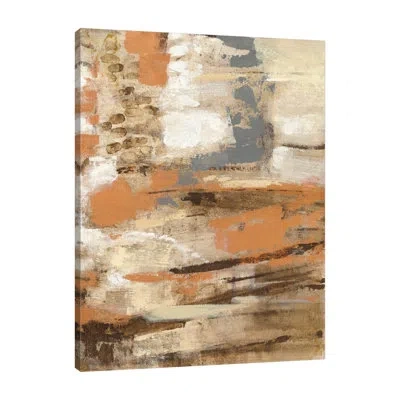 Jaxson Rea Copper And Wood Iii By Silvia Vassileva - Wrapped Canvas Print In Copper,brown