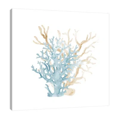Jaxson Rea Coral Cove Blue 3 By Kimberly Allen - Wrapped Canvas Painting In Blue,brown
