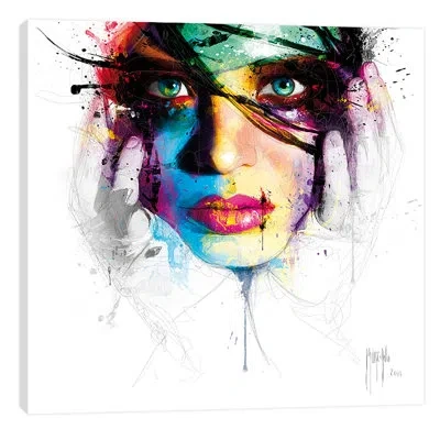Jaxson Rea "coralie I" By Patrice Murciano Graphic Art On Wrapped Canvas In Purple,blue,yellow