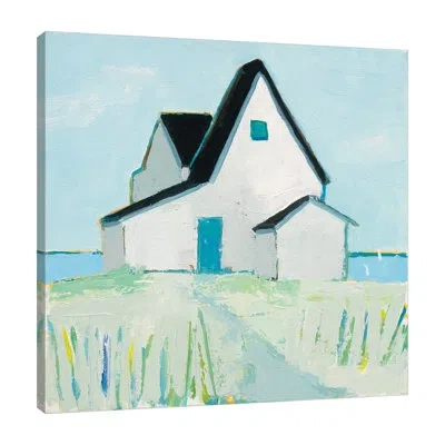 Jaxson Rea Cottage By The Sea By Phyllis Adams - Wrapped Canvas Print