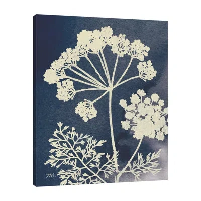 Jaxson Rea Dark Blue Sky Garden Ii By Studio Mousseau - Wrapped Canvas Print In Blue;black;gray;red;purple;charcoal Gray