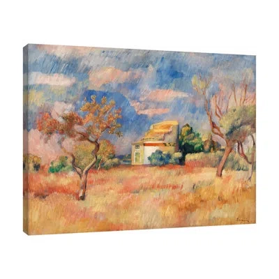 Jaxson Rea Dovecote At Bellevue By Pierre-auguste Renoir - Wrapped Canvas Print In Blue;gray;red;purple;charcoal Gray;laven