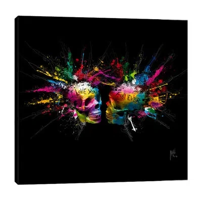 Jaxson Rea "eternal Lovers" By Patrice Murciano Graphic Art On Wrapped Canvas In Yellow,pink,green