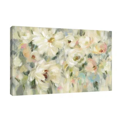 Jaxson Rea Expressive Pale Floral By Silvia Vassileva - Wrapped Canvas Print