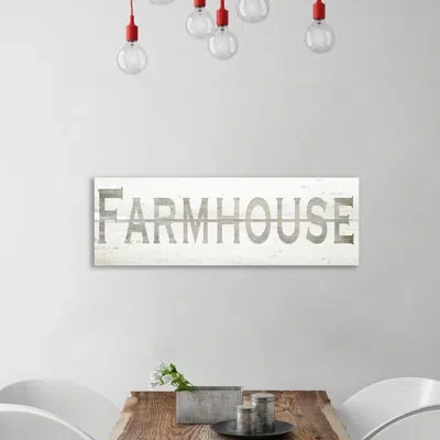 Jaxson Rea 'farmhouse Sign' By Tre Sorelle Studios Textual Art On Wrapped Canvas In Brown,black