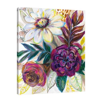Jaxson Rea Festive Season Ii By Jeanette Vertentes - Wrapped Canvas Painting In Blue;black;white;green;gray;red;purple;b