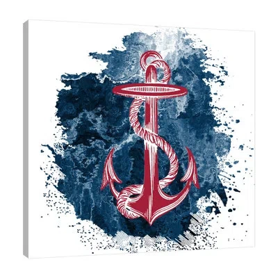 Jaxson Rea Free As The Sea 2 By Kimberly Allen - Wrapped Canvas Painting In Blue,red