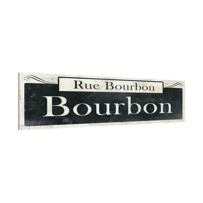 Jaxson Rea French Quarter Sign I By Wild Apple Portfolio - Wrapped Canvas Print In Blue;white;green;gray;sea Green;mist Gra