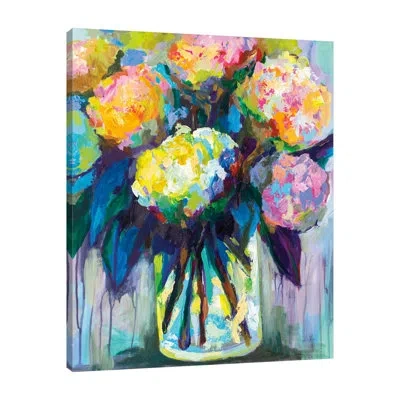Jaxson Rea Full Of Hydrangeas By Jeanette Vertentes - Wrapped Canvas Painting