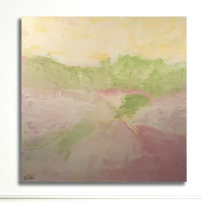 Jaxson Rea 'gleaming Plains' By Barbara Biolotta Painting Print On Wrapped Canvas In Pink,gray