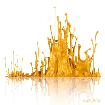Jaxson Rea "gold Rebellion" By Don Farrall Graphic Art On Wrapped Canvas In Yellow