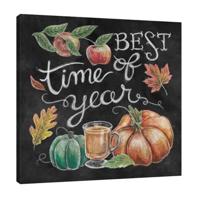 Jaxson Rea Harvest Chalk Iv By Mary Urban - Wrapped Canvas Print In Blue;black;white;gray;purple;slate Gray;