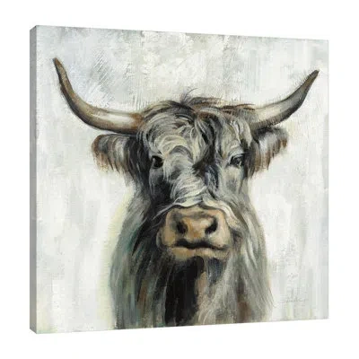 Jaxson Rea Highland Cow By Silvia Vassileva - Wrapped Canvas Print