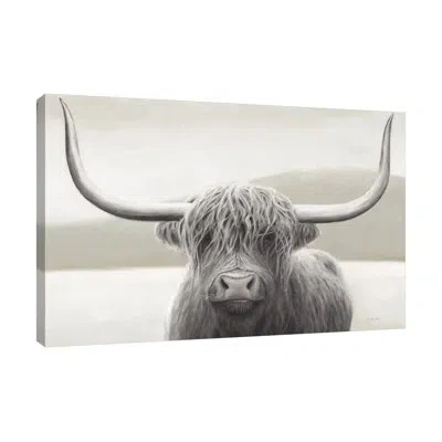 Jaxson Rea Highland Cow Neutral By James Wiens - Wrapped Canvas Painting