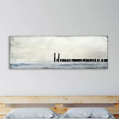 Jaxson Rea 'horizontal Sea Bed' By Kimberly Allen Graphic Art On Wrapped Canvas In Gray