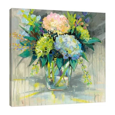 Jaxson Rea Hydrangeas From The Garden By Jeanette Vertentes - Wrapped Canvas Painting